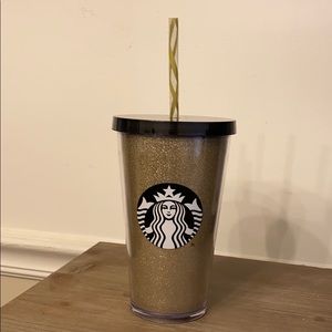 Starbucks Gold Glitter Tumbler.